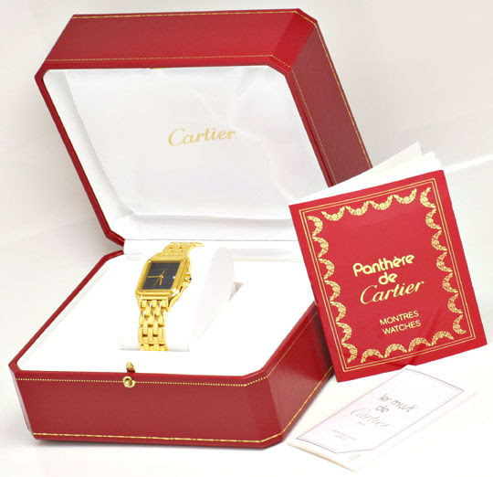 Originalfoto CARTIER PANTHERE HERREN-UHR GELBGOLD 13.300€ NEUZUSTAND