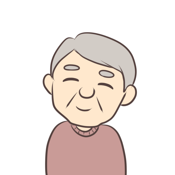 笑顔のおじいちゃんのイラスト かわいいフリー素材が無料のイラストレイン