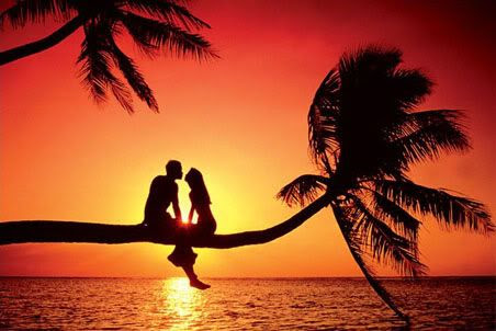 sunset love kiss. kiss at sunset
