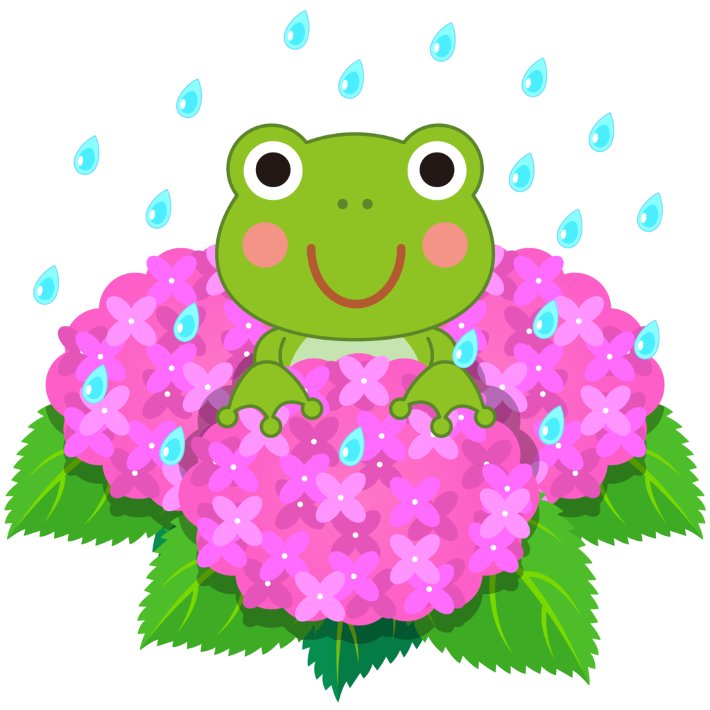 商用フリー 無料イラスト あじさいの花 紫陽花 ピンク かえる Ajisai09 商用ok フリー素材集 ナイスなイラスト