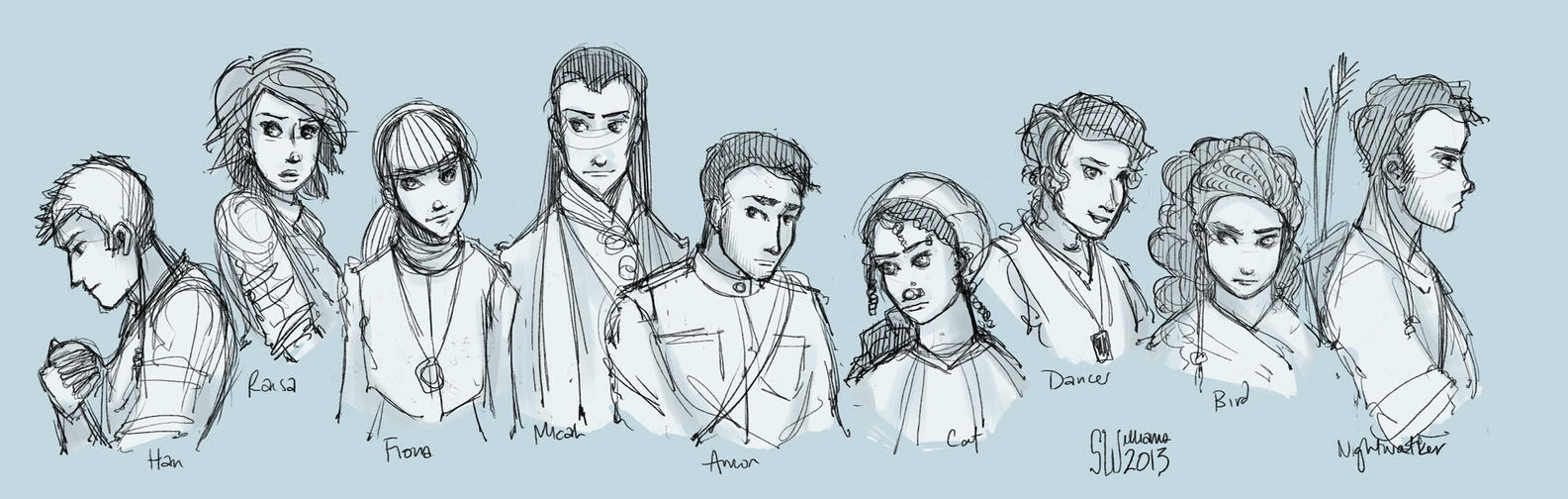 Exiled Queen - Sketch Dump by leabharlann