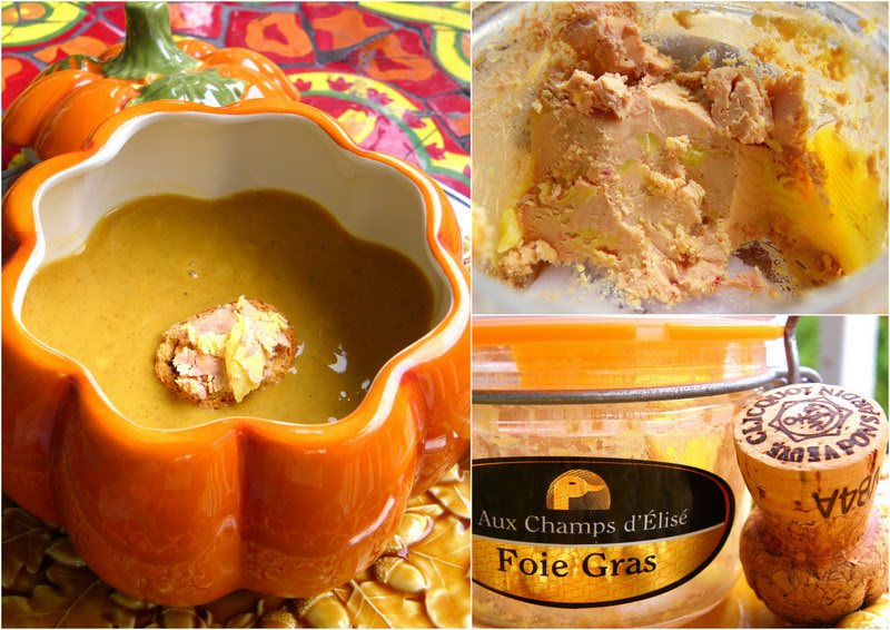 Spicy Port Wine Pumpkin Soup and Foie Gras