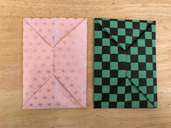 小銭も入るポチ袋の作り方 鬼滅の刃カラー折り紙で作ってみた ガムシャラナ子育て