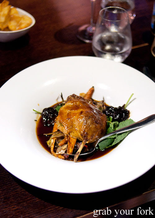 Confit duck leg at Fix St James, Sydney