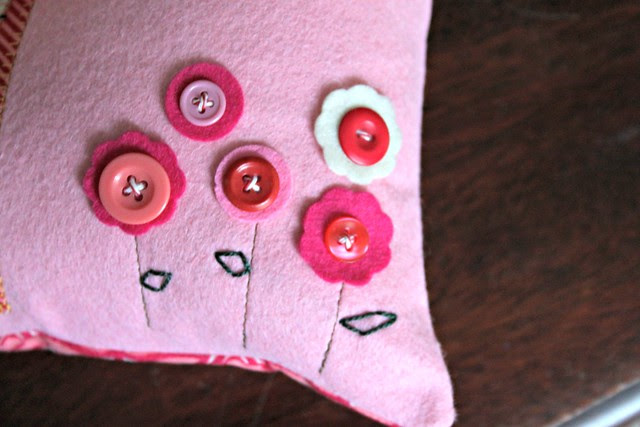 Pink House Pillow Garden