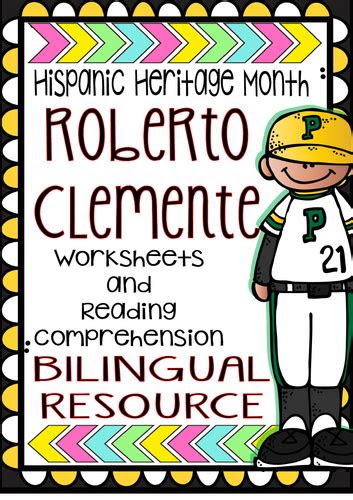  hispanic heritage month roberto clemente worksheets and readings