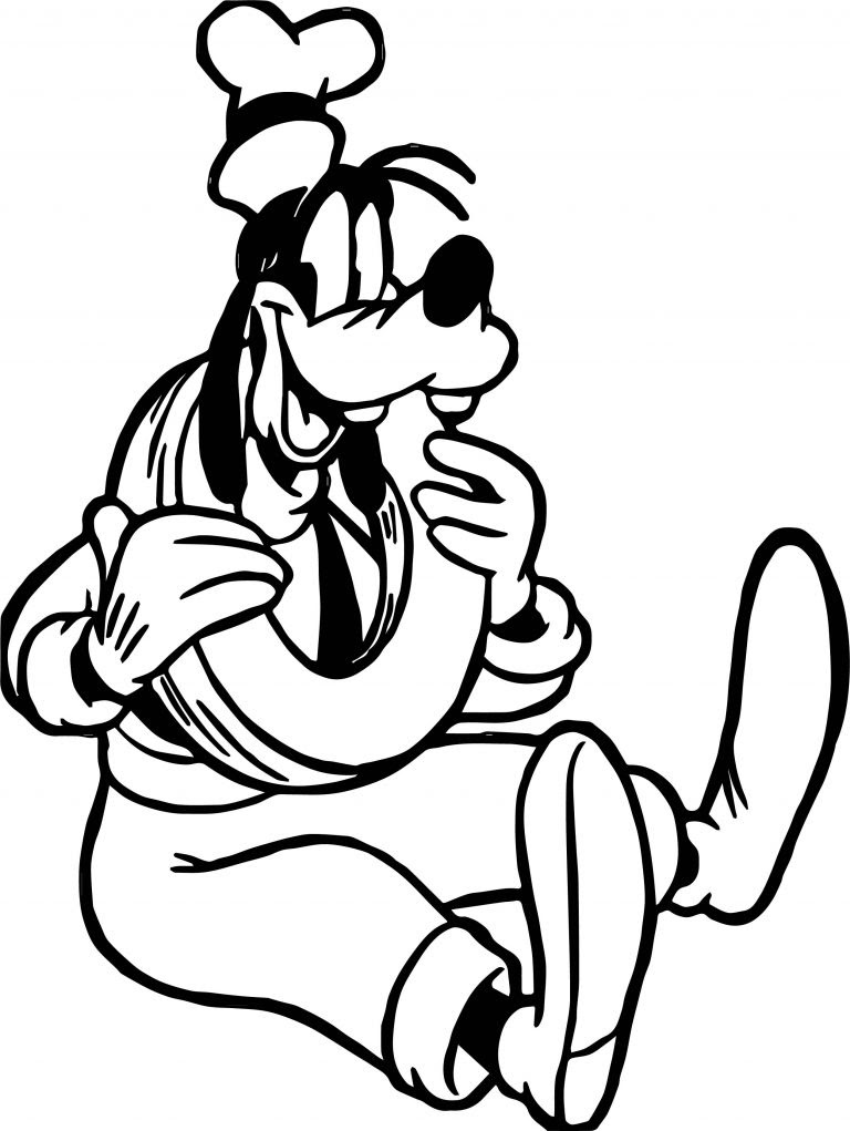 Goofy Flotation Hoop With Tether Coloring Pages