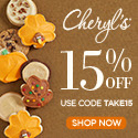 Save up to 15% off on select items of our delicious cookies and treats from Cheryls.com! Use promo code TAKE15