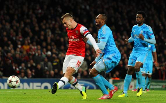  Jack Wilshere Arsenal Olympique de Marseille UEFA Champions 26112013 