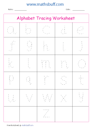 preschool capital and small letter tracing worksheets