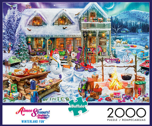 Aimee Stewart Winterland Fun 2000 Piece Jigsaw Puzzle Jigsaw Contemporary Puzzles