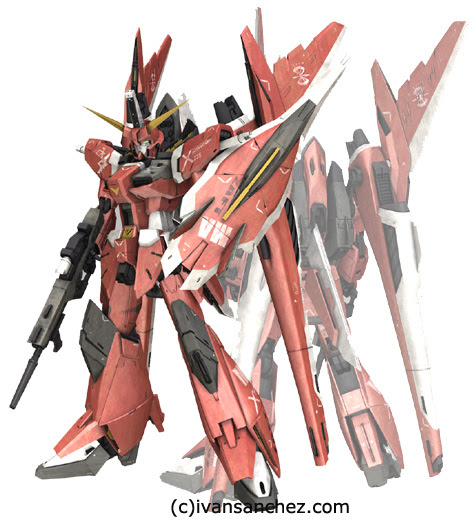 mobile suit gundam seed destiny saviour impulse gundam force sword blast 3d mesh cg sandrum