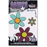 RAWKS Flowers Multi-pack (Blue, Purple, and Mini-brown Flowers) - Customize Your Instrument with Non-adhesive, Static-cling Decals