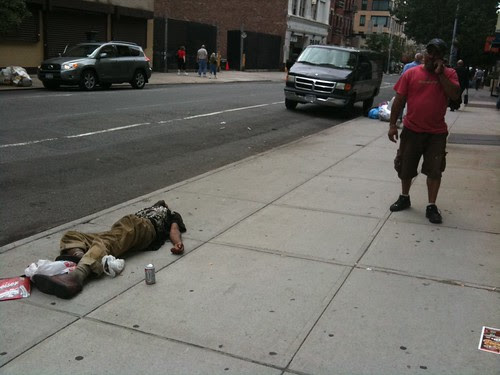 Man lying on the ground