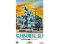 Hasegawa 1/35 CHUBU 01 LIGHT WEIGHT MECHATROBOT 'LIGHT GREEN & GREEN'(CW21) English Color Guide & Paint Conversion Chart - i0