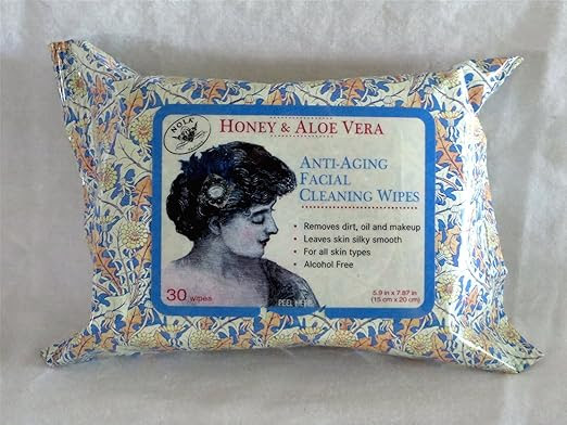 Honey & Aloe Vera Anti-Aging Facial Cleaning Wipes 30 Count Pack