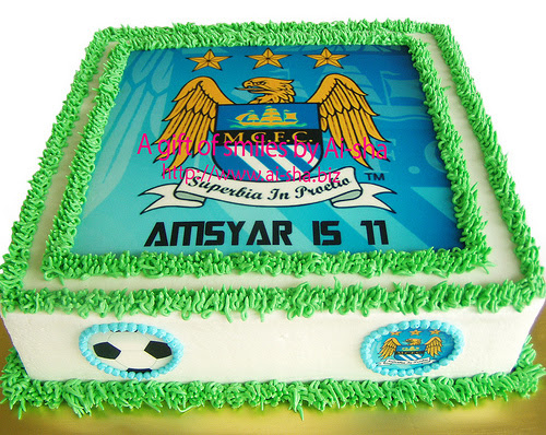 Birthday Cake Edible Image Manchester City 