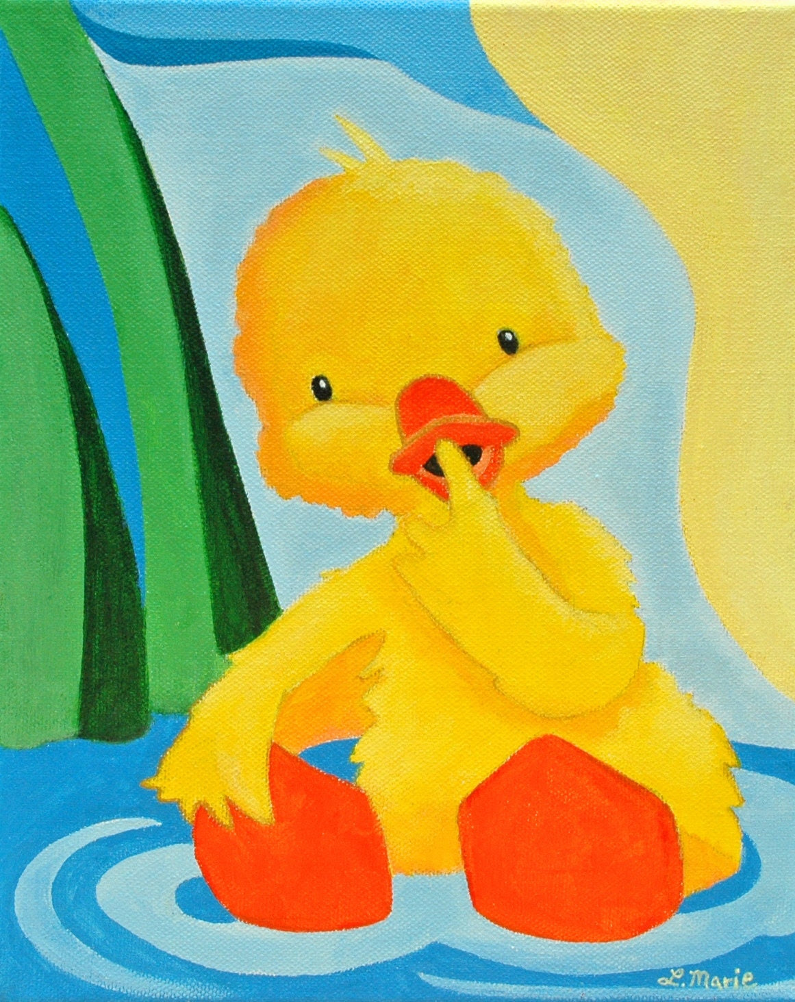 Pin Yellow Duck Kids Wall Art Girl Nursery Decor Print By Lwisham3 