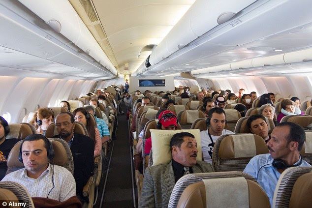 Happy travellers: Middle Eastern passengers are  happiest (pictured: Abu Dhabi-based Etihad Airways flight)