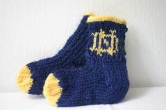 Notre Dame baby socks