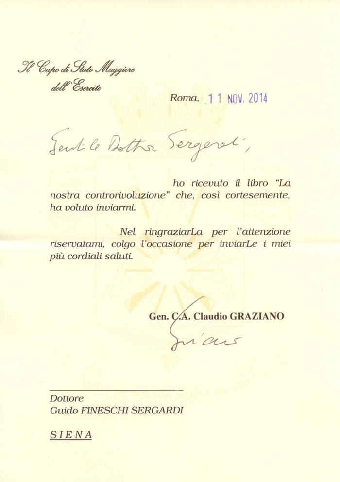 Ringraziamenti all'autore del libro “La nostra ...