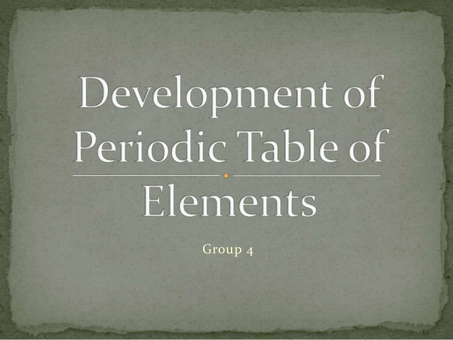 periodic table ti Development of Periodic Timeline Table