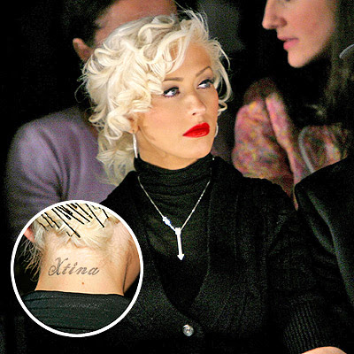 christina aguileras tattoos
