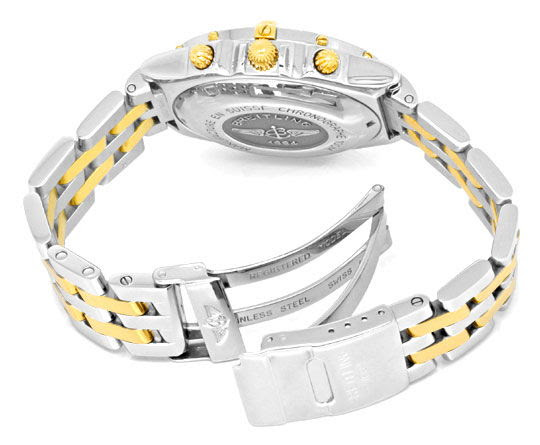 Original-Foto 4, BREITLING-UHR WINDRIDER CHONOMAT PILOT STAHLGOLD