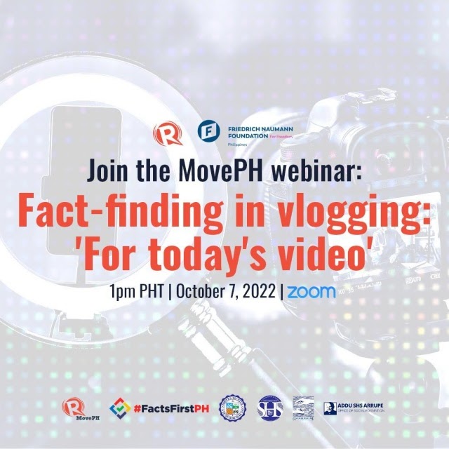 Rappler presents FREE webinar: Fact-finding in Vlogging on October 7
