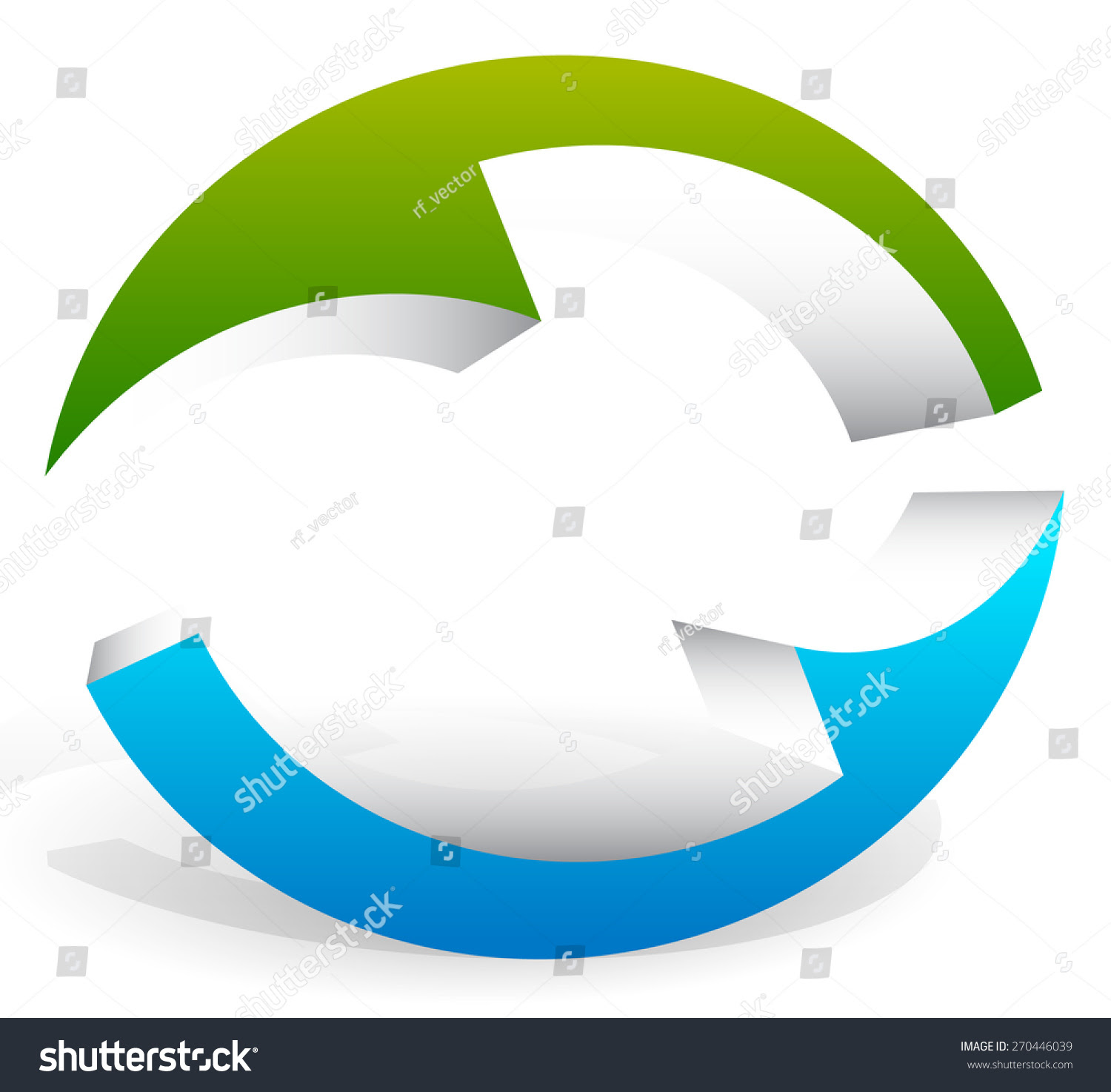 Download 3d Circular Rotating Arrows Oval Fashion Stock Vector 270446039 - Shutterstock