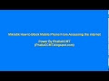 139. Mikrotik How to Block Mobile Phone From Accessing the Internet