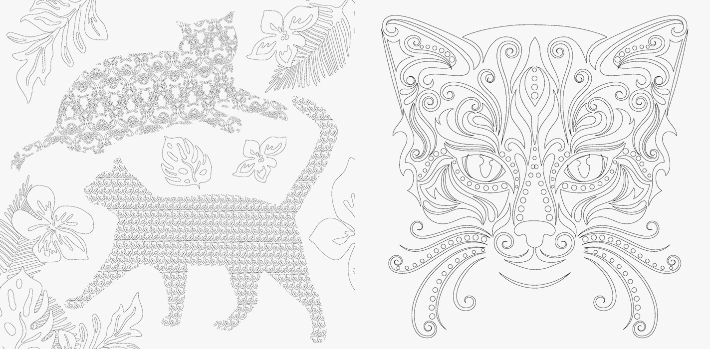 大人の塗り絵 かわいいねこと花の文様を楽しく塗ろう ねこと花もようの ぬり絵ブック 刊行のお知らせ 猫の総合情報サイト ペットスマイルニュースforネコちゃん