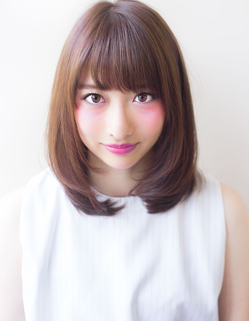 髪型 まとまりやすいひし形バランス ヘアカタログ 銀座の美容室