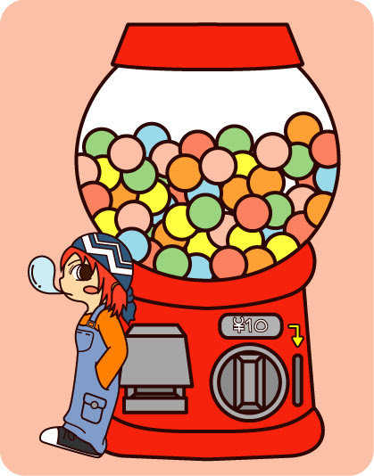 ガチャガチャ 10円ガム大好き 25ri イラストギャラリー