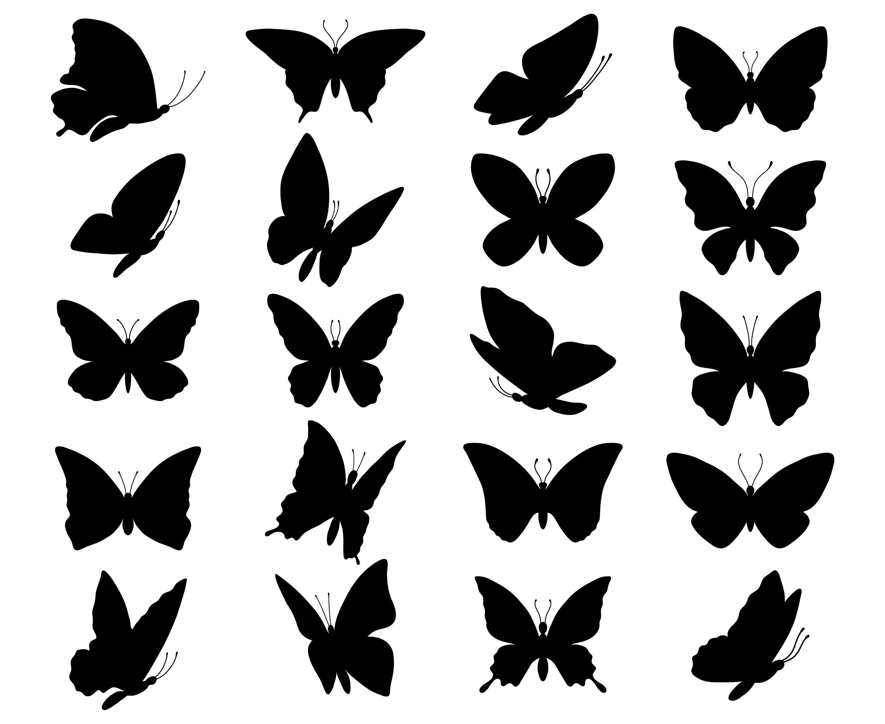 The best free Monarch butterfly silhouette images ...