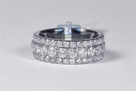Camo & deer antler men's wedding band from $469.00. Mens Diamond Eternity Band Ring 14K White Gold 4.8 ct 8 mm