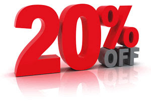 20 Percent Discount Sales Banner