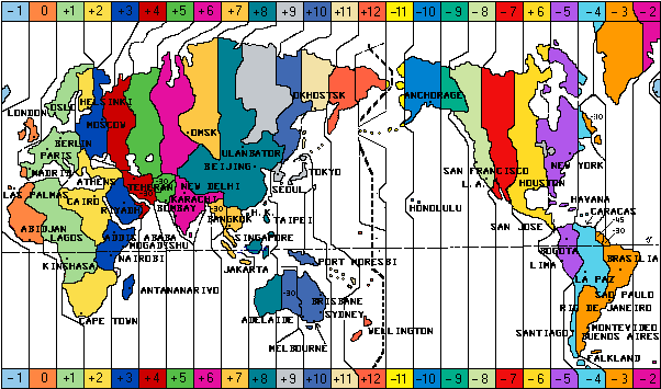 Mappa fuso orario