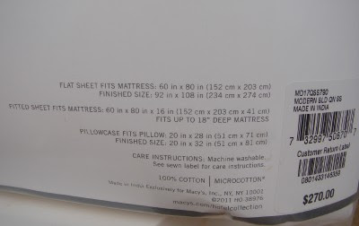 $270 Macys Hotel Collection Modern Queen Sheet Set Ivory 100 ...