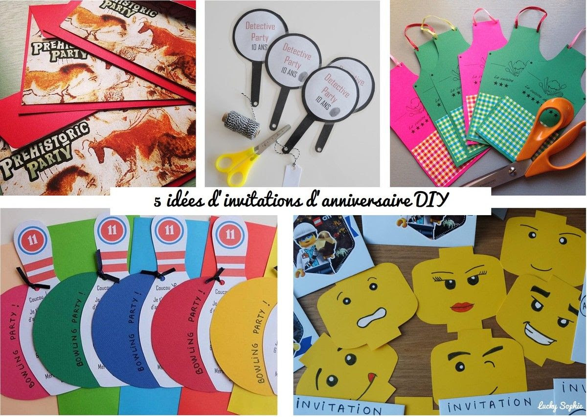 Invitations D Anniversaire A Faire Soi Meme Diy Lucky Sophie