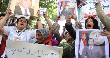 مظاهرات لمؤيدى  مبارك – صورة أرشيفية 