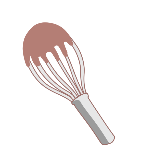 チョコレートのついた泡たて器のイラスト かわいいフリー素材が無料のイラストレイン