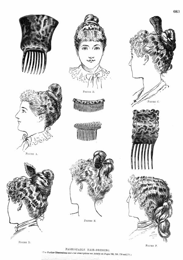 Vintage Victorian 1890s Hairstyle