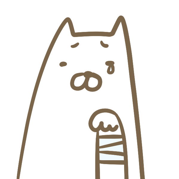 けがをした犬のイラスト かわいいフリー素材が無料のイラストレイン