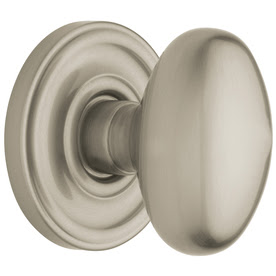 Shop BALDWIN Egg Satin Nickel Residential Dummy Door Knob at Lowes.