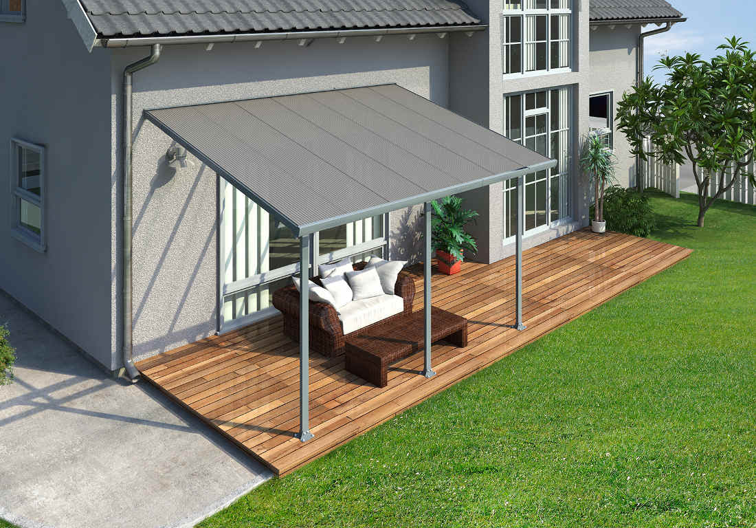 Palram Feria 10X14 Patio Cover (Gray) | Free Shipping