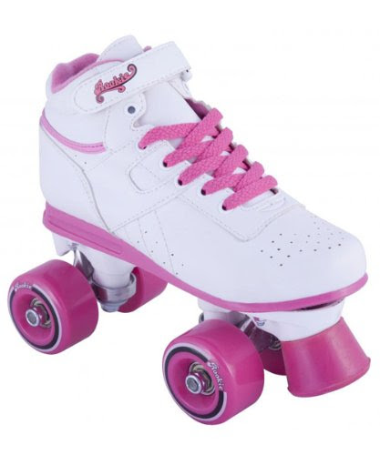  Rookie enfant Odyssey rôles Skates - Blanc / Rose Taille UK 6