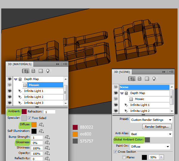 Hướng Dẫn Tạo Text Block 3D trong Photoshop 10 Hướng Dẫn Tạo Text Block 3D trong Photoshop