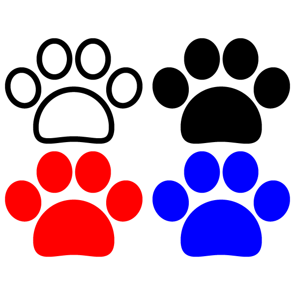 かわいい犬の足跡の無料イラスト 商用フリー オイデ43