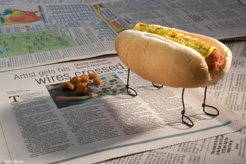 Funny bento objects by Terry Border - hot dog
